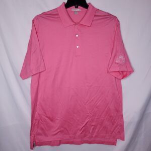 Peter Millar Polo Shirt Mens XL Pink Cotton Golf
